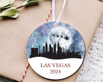 Las Vegas Christmas Ornament, Christmas Ornament, Santa, Reindeer, Personalized Christmas Ornament, Christmas Ornaments, Las Vegas