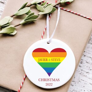 Christmas Ornament, First Christmas Ornament, Lgbtq Christmas Ornament, Gay pride, Gay Christmas Ornament, rainbow pride, rainbow, Bi pride