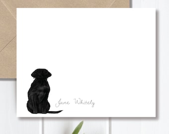 Dog Stationery Flat Note Cards, Irish Wolf Hound Personalized Note Cards Gift for Dog Lovers