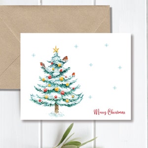 Christmas Cards, Holiday Cards, Robins, Christmas Robins, Lovebirds ,Christmas, Christmas Card Set, Handmade, Birds, Bird Christmas Card