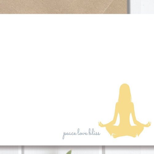 Gift for Yoga Lover Yoga Cards Yoga Stationery Gift for Etsy