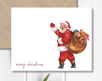 Santa Christmas Cards, Santa Claus, Christmas Cards, Holiday Cards, Santa, Christmas Card Sets, Traditional Santa, Rustic Christmas