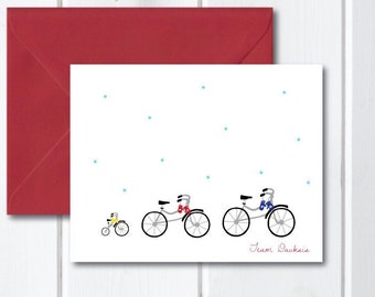 Christmas Cards, Holiday Cards, Bikes, Bicycles, Tricycle, Christmas Card Set, Christmas, Cards