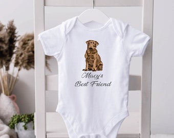 Chocolate Lab Bodysuit, Dog Shirt, Dog Shirt for Kids, New Baby Gift, Baby Boy, Gift for New Baby, Dog Lovers, Chocolate Lab