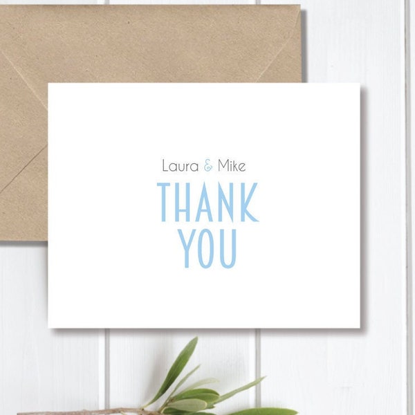 Wedding Thank Yous, Wedding Thank You Cards, Thank You Cards, Bridal Shower, Affordable Wedding, Budget Wedding, Personalized