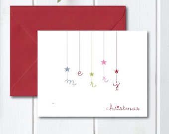 Christmas Cards, Holiday Cards, Christmas Card Set, Stars, Merry Christmas, Handmade, Holiday Greeting Cards, Christmas, Rustic