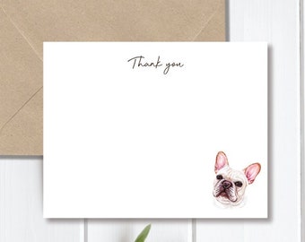 Thank You Notes, French Bulldog Note Cards, French Bulldogs, French Bulldog Stationery, Dogs, Dog Stationery, Dog Cards, Note Cards