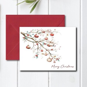 Christmas Cards, Christmas Tree, Watercolor Christmas Cards, Holiday Cards, Handmade, Rustic Christmas, Watercolor, Vintage, Christmas