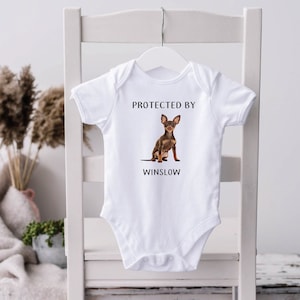 Miniature Pinscher Shirt, Miniature Pinscher, Dog Shirt, Dog Shirt for Kids, New Baby Gift, Baby Boy, Gift for New Baby, Dog Lovers
