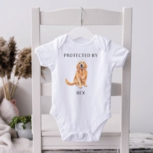 Golden Retriever Bodysuit, Golden Retriever, Dog Shirt, Dog Shirt for Kids, New Baby Gift, Gender Neutral, Gift for New Baby, Dog Lovers