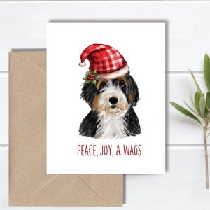 Cartes de Noël chien, jeu de cartes pour les fêtes, chiens, papeterie chien, cartes chien, cartes de Noël chiens, animaux de compagnie, Goldendoodle, Bernedoodle