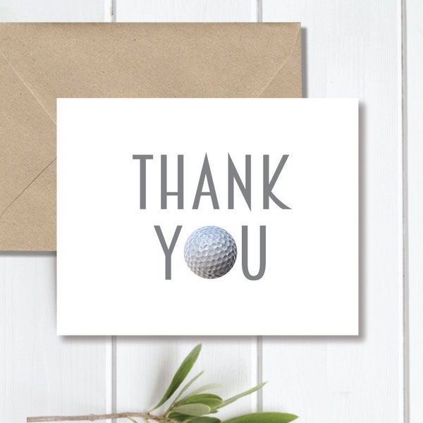 Thank You Cards, Golf Themed Cards, Golf Thank You Cards, Golf Lovers, Golf, Funny Thank You Cards, Handmade, Golf Events