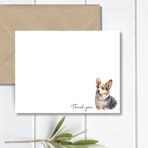 Corgi, Gift for Pet Owner,  Welsh Corgi, Corgi Stationery, Personalized Note Cards, Stationery Set, Dog Lover Gift, New Pet, Thank You Cards