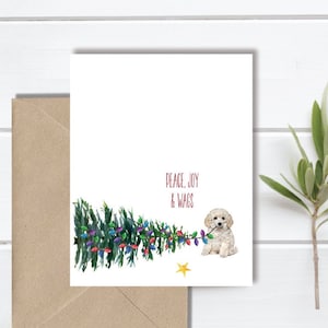 Cartes de Noël avec chien, Jeu de cartes pour les fêtes, Chiens, Papeterie chien, Cartes de voeux chien, Cartes de Noël Chiens, Caniches, Goldendoodle, Labradoodle