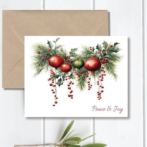 Cartes de Noël, Cartes de vœux, Aquarelle, Fait main, Jeu de cartes de Noël, Fait main, Noël bohème, Cartes de Noël aquarelles