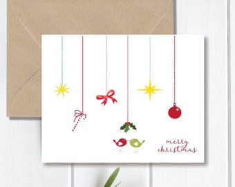 Christmas Cards, Mistletoe, Love Birds, Christmas Cards, Holiday Cards, Love BIrd Christmas, Candy Canes, Handmade, Christmas Ornaments