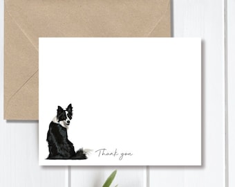 Border Collie Note Cards, Border Collie Sationery, Border Collie, Dog Stationery, Personalized Note Cards, Stationery Set, Dog Lover Gift