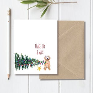 Cartes de Noël pour chien, Jeu de cartes pour les fêtes, Chiens, Papeterie chien, Cartes de chien, Cartes de Noël pour chiens, Animaux de compagnie, Goldendoodle, Labradoodle