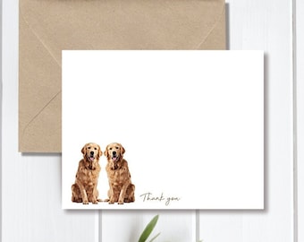 Golden Retriever Gift, Golden Retriever Lover, Golden Retriever Stationery, Personalized Note Cards, Stationery Set, Dog Lover Gift