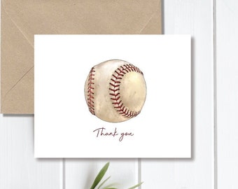 Thank You Cards, Baseball Themed Cards, Baseball Thank You Cards, Baseball, Baseball Themed Party, Funny Thank You Cards, Handmade