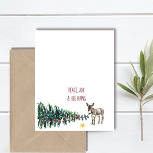 Christmas Cards, Donkey, Holiday Cards, Donkey Christmas Cards,  Christmas Card Set,  Equestrians, Holiday, Equestrian Christmas Cards