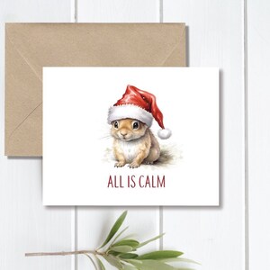 Christmas Cards, Holiday Cards, Squirrel Christmas Cards,  Squirrels, Holiday Card Set, Handmade, Rustic, Watercolor, Squirrel Lovers