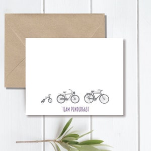 Bicycle Baby Announcements, Bicycles, Baby Shower Thank You Cards, New Baby Cards, Baby Thank You Cards, Bicycle Thank you cards, Tricycles