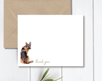 German Shepherd Breed Gift, German Shepherd Stationery, Personalized Note Cards, Dog Note Cards, Stationery, Dog Lover Gift, Loss of Dog