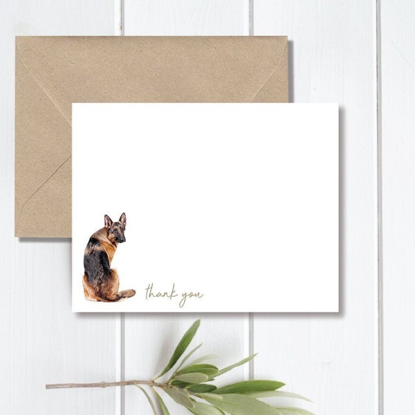 German Shepherd Breed Gift, German Shepherd Stationery, Personalized Note Cards, Dog Note Cards, Stationery, Dog Lover Gift, Loss of Dog