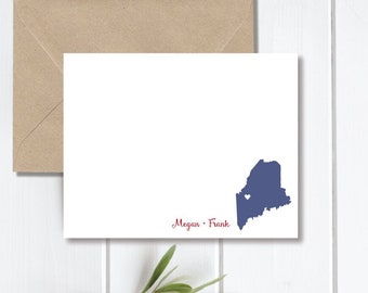 State Thank You Cards, Wedding Thank You Cards, States, Bridal Shower, Thank You Cards, State Note Cards, State Silhouettes