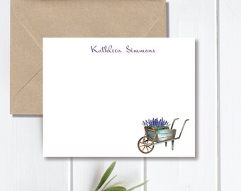 Thank You Notes, Lavender Stationery, Lavender, Stationery, Note Cards, Personalized Note Cards, Floral Note Cards, Lavender Note Cards