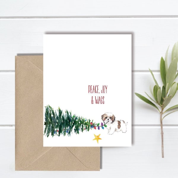 Dog Christmas Cards, Holiday Card Set, Dogs, Dog Stationery, Dog Cards, Christmas Cards Dogs, Pets, Christmas Cards