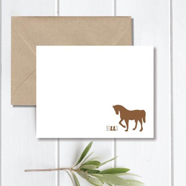 Horse Thank You Cards, Horse Note Cards, Horse Cards, Equestrian, Gifts for Equestrians, Horse Stationery, Thank You Notes