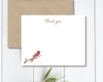 Cardinals, Cardinal, Thank You Notes, Cardinal Note Cards, Mother's Day, Cardinals, Personalized Notes, Stationery,  Bird Note Cards