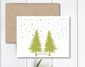 Rustic Christmas Cards, Christmas Cards, Evegreen, Trees, Holiday Cards, Christmas Card Sets, Holiday Cards, Christmas Greeting