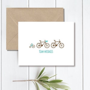 Baby Thank You Cards, Baby Shower, New Baby Cards,Baby Announcements, Birth Announcements, Bicycles, Bikes, Tricycles, Bikes, Tricycles