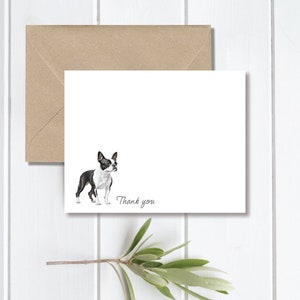 Boston Terrier Note Cards, Boston Terrier, Boston Terrier Sationery, Dog Stationery, Personalized Note Cards, Stationery Set, Dog Lover Gift