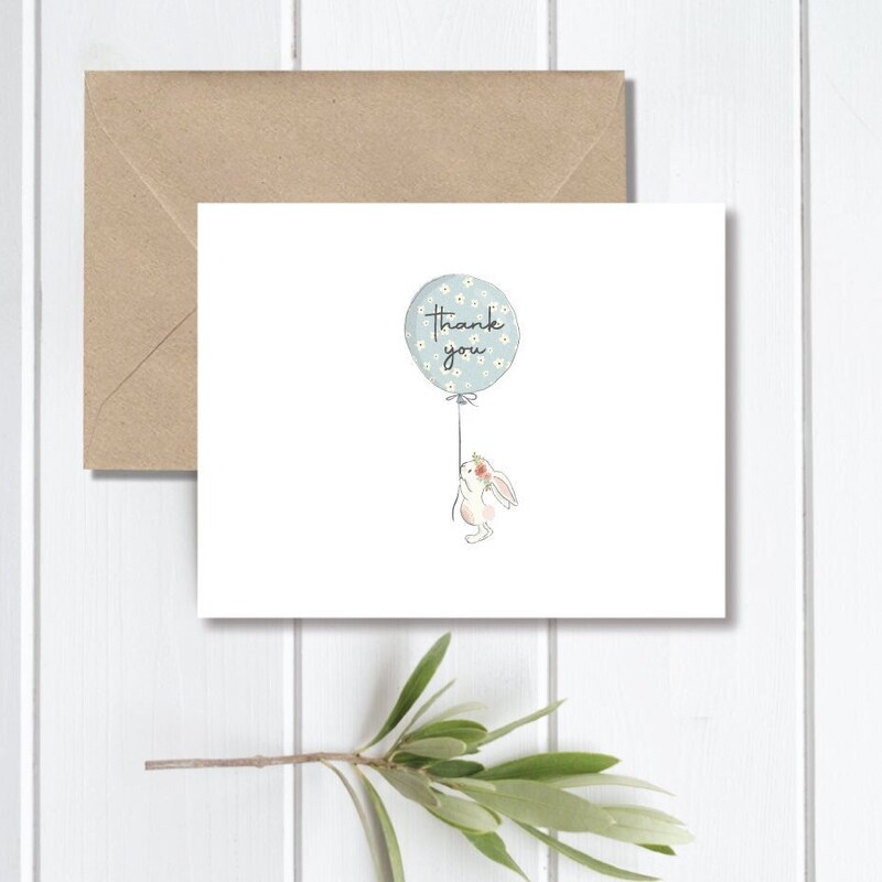 Bunny Note Cards - Etsy