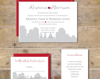 City Wedding Invitations Etsy