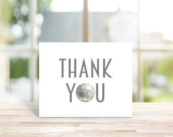 Volleyball Thank You Cards, Voleyball Themed Party, Funny Thank You Cards