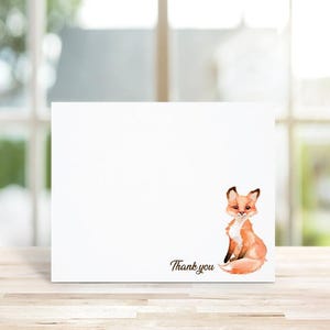 Fête Prénatale, Cartes De Remerciement Pour Fête Prénatale, Renard, Renards, Aquarelle, Cartes De Remerciement, Animaux De La Forêt, Animaux, Faire-Part De Naissance, Nouveau Bébé