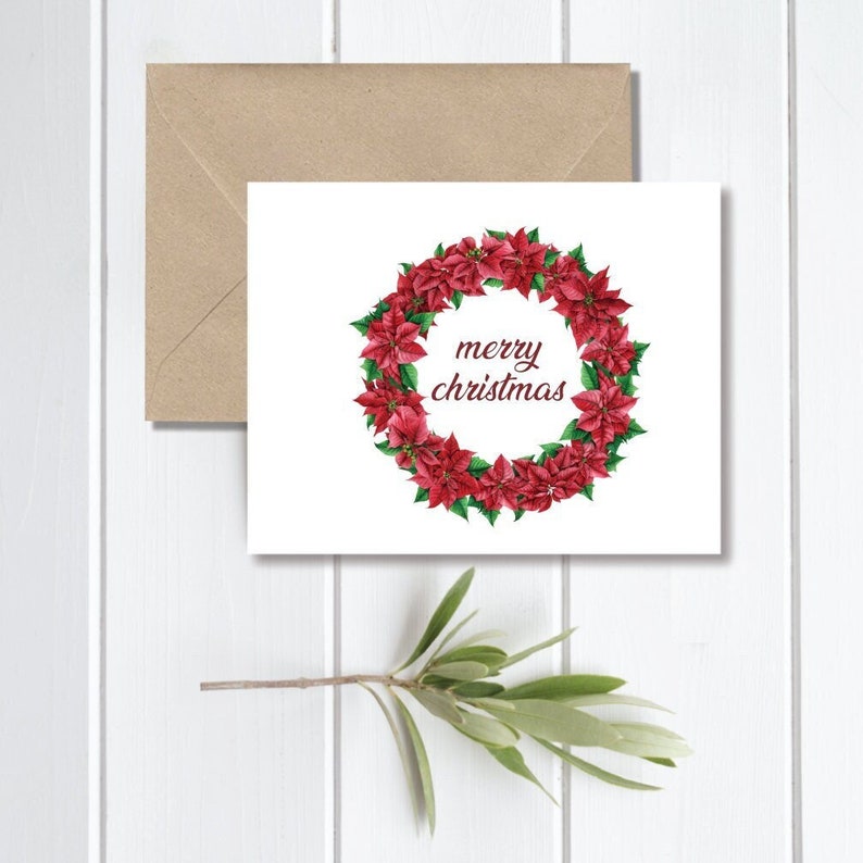 Rustic Christmas Cards, Wreath, Christmas Wreath, Christmas, Christmas Cards, Handmade, Holiday Cards, Christmas Card Set image 1