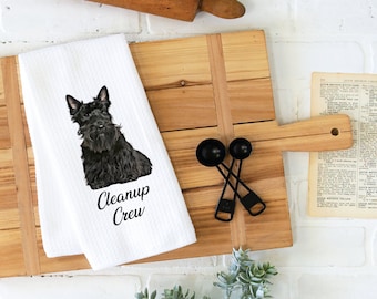 Scottish Terrier Towel, Scottish Terrier Dish Towel,  Kitchen Towel, Dish Towel, Dog Dish Towels, Dog Lovers, Kitchen Towels, House Warming