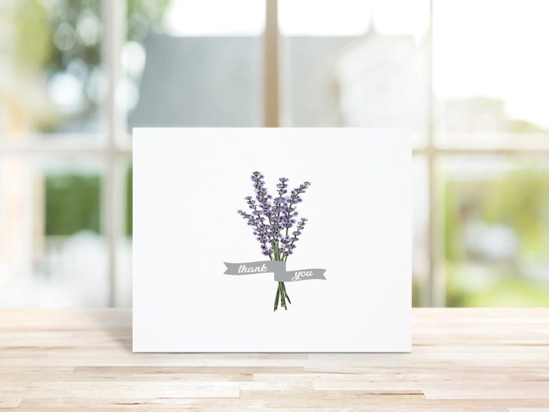 Lavender Thank You Cards - Etsy