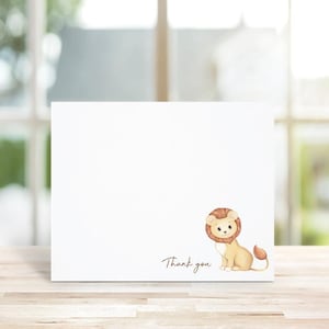 Fête Prénatale, Cartes De Remerciement Pour Fête Prénatale, Lion, Tigre, Aquarelle, Cartes De Remerciement, Animaux De La Forêt, Animaux, Faire-Part De Naissance, Nouveau Bébé