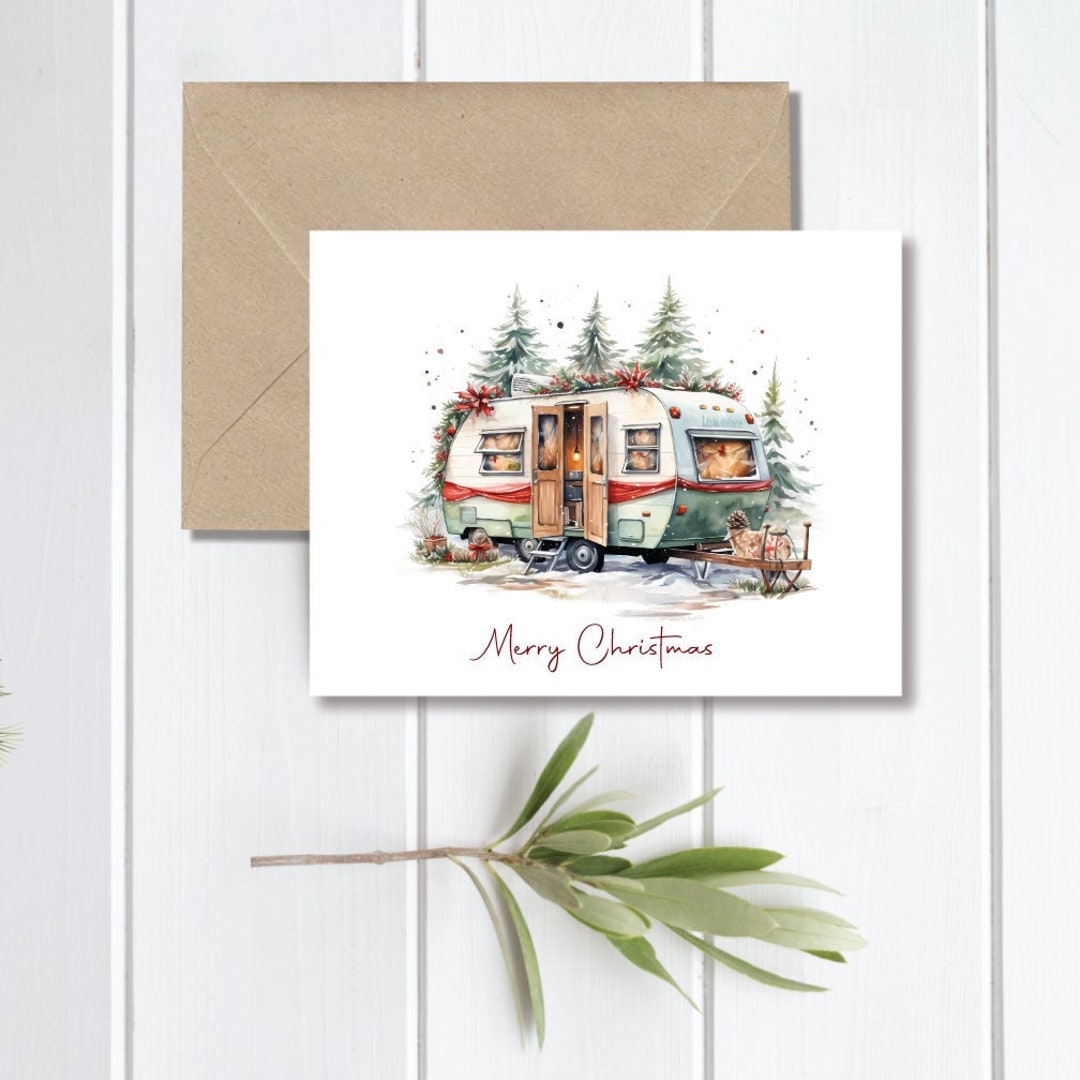 Christmas Cards, Camping, Camping Christmas Cards, Holiday Cards