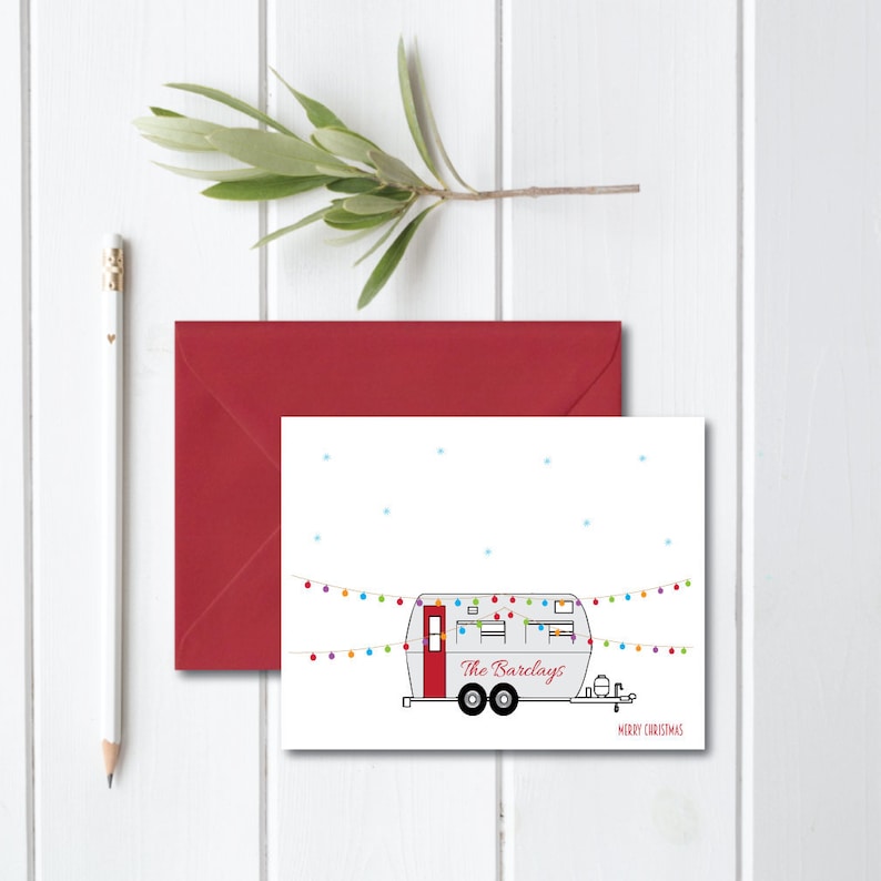 Personalized Camper Christmas Cards
