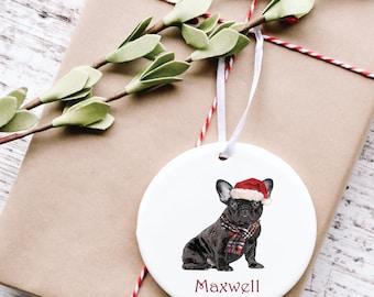 French Bulldog Ornament, French Bulldog Christmas Ornament, French Bulldog Christmas Ornament, Ornament for French Bulldog