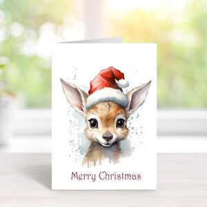 Christmas Cards, Deer Christmas Cards, Deer, Reindeer, Holiday Cards, Mistletoe, Christmas Card Set, Holiday Card Set