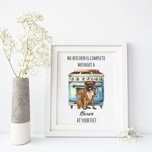 Dog Lovers, Boxer, Boxer Breed, Boxer Dog, Dog Wall Art, Dog Prints, Dog Art, New Home, Gift for Dog Owners, Art, Paintings, Kitchen, Decor